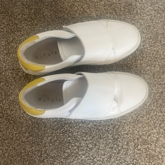 Maguire Shoe Treviso White and Yellow Leather Unisex Women's‎ Size 5.5 - Picture 3 of 8
